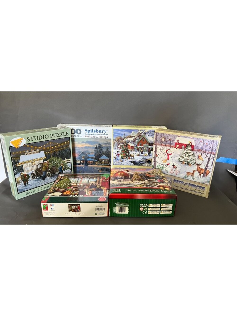 Holiday Jigsaw Puzzle Collection Lot Of 6 Family Christmas Designs